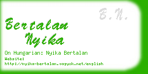 bertalan nyika business card